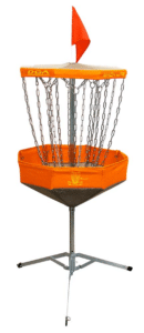 Foldable frisbee golf basket